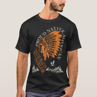 Proud Native American Job Mental Health Counselor  T-Shirt