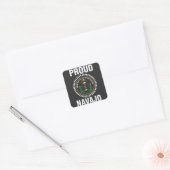 Proud Navajo Nation - großes Siegel des navajo Quadratischer Aufkleber (Umschlag)