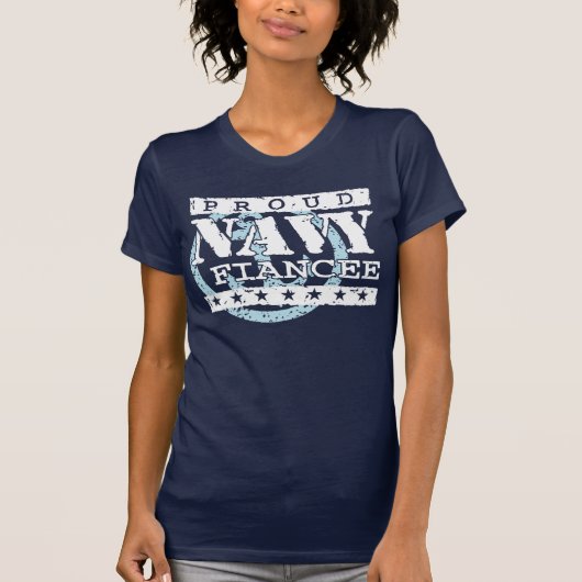 Proud Navy Fiancer T-Shirt (Vorderseite)