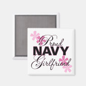 Proud Navy-Freundin Magnet (Vorderseite/Rückseite)