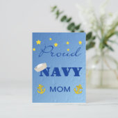 Proud Navy-Mama-Postkarte Postkarte (Stehend Vorderseite)
