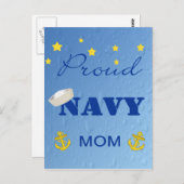 Proud Navy-Mama-Postkarte Postkarte (Vorne/Hinten)