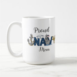 Proud navy mom mother's day kaffeetasse