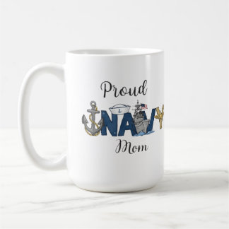 Proud navy mom mother's day kaffeetasse