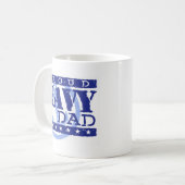 Proud Navy-Vater Kaffeetasse (Vorderseite Links)