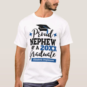 Proud Neffe 2022 Absolvent schwarzen blauen Tassel T-Shirt