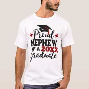 Proud Neffe 2022 Absolvent schwarzen roten Tassel T-Shirt