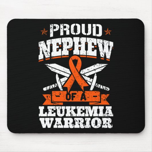 Proud Nephew einer Leukämie Warrior Awareness Bloo Mousepad (Vorne)