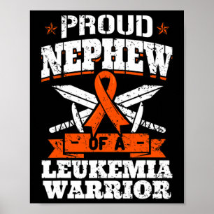 Proud Nephew einer Leukämie Warrior Awareness Bloo Poster