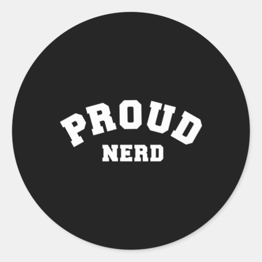 Proud-Nerd Runder Aufkleber (Vorderseite)