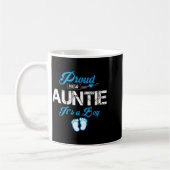 Proud New Auntie It's A Boy Gender Reveal Funny Fa Kaffeetasse (Links)