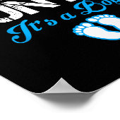 Proud New Auntie It's A Boy Gender Reveal Funny Fa Poster (Ecke)