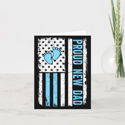 Proud New Dad For Men Funny Fathers Day New Boy Ba Karte (Vorderseite)