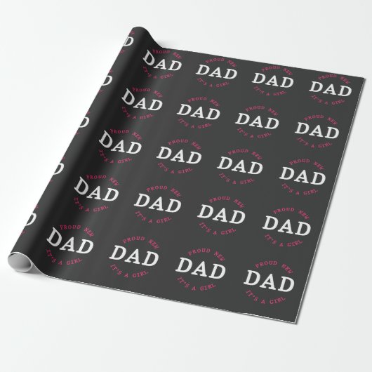 Proud New Dad Funny Junge Niedlich Son Baby Daddy Geschenkpapier (Ungerollt)