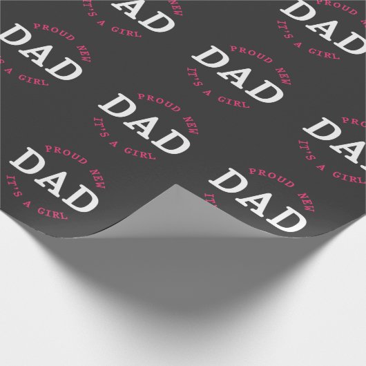 Proud New Dad Funny Junge Niedlich Son Baby Daddy Geschenkpapier (Ecke)