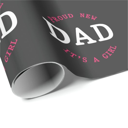 Proud New Dad Funny Junge Niedlich Son Baby Daddy Geschenkpapier (Rolleneckpunkt)