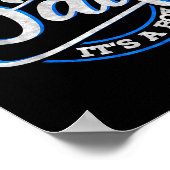 Proud New Dad It's A Boy Funny First Time Dad  Poster (Ecke)