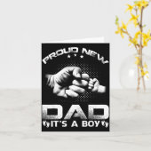 Proud New Dad It's A Boy  Karte (Gelbe Blume)