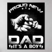 Proud New Dad It's A Boy  Poster (Vorne)
