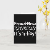 Proud New Dad. It's A Boy Soon To Be Dad Father's Karte (Gelbe Blume)