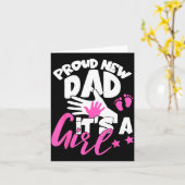 Proud New Dad It's A Girl Funny Pregnancy First Ti Karte (Gelbe Blume)