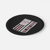 Proud New Dad New Girl Baby Vathers Day Funny Firs Pappteller (Schrägansicht)