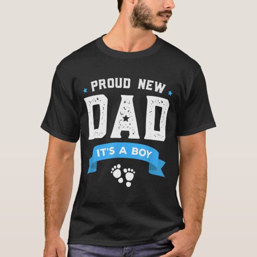 Proud New Dad Shirt Cute Its A Boy Gift Baby Fathe (Vorderseite)