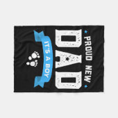Proud New Dad Shirt Cute Its A Boy Gift Baby Fathe Fleecedecke (Vorderseite (Horizontal))