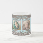 Proud New Daddy Brown und Aqua 4 Foto Mattglastasse (Mittel)