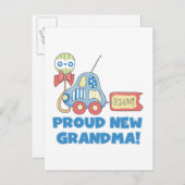 Proud New Oma-It ist ein Boy Tshirts and Gifts Ankündigungspostkarte (Vorne/Hinten)