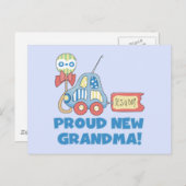 Proud New Oma-It ist ein Boy Tshirts and Gifts Ankündigungspostkarte (Vorne/Hinten)