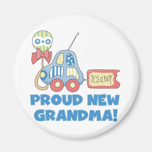 Proud New Oma-It ist ein Boy Tshirts and Gifts Magnet (Vorne)