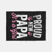 Proud New Papa It's A Girl Father Soon To Be Dad  Fleecedecke (Vorderseite (Horizontal))