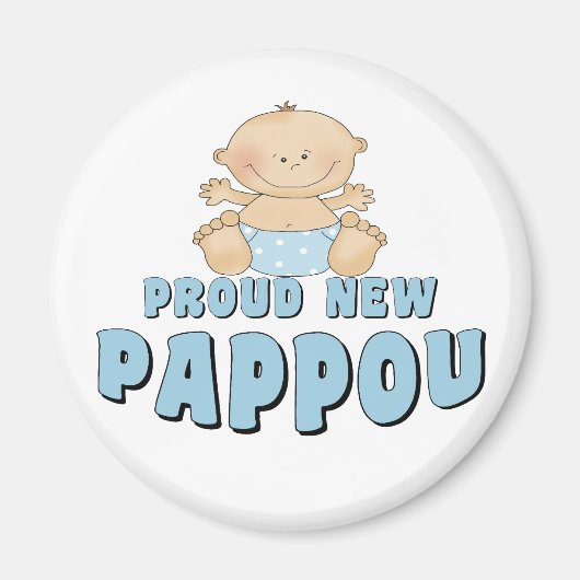 PROUD NEW Pappou Boy Magnet (Vorne)