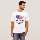 Proud New U.S. Citizen – American Map Citizenship T-Shirt (Vorne ganz)