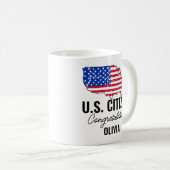 Proud New U.S. Citizen – American Map Kaffeetasse (VorderseiteRechts)