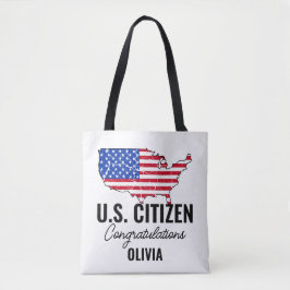 Proud New U.S. Citizen – American Map Tasche