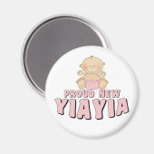 PROUD NEW YiaYia T - Shirt Magnet (Vorderseite/Rückseite)