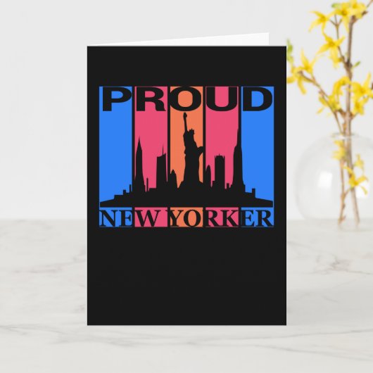 Proud New Yorker - New York Lover Karte (Gelbe Blume)