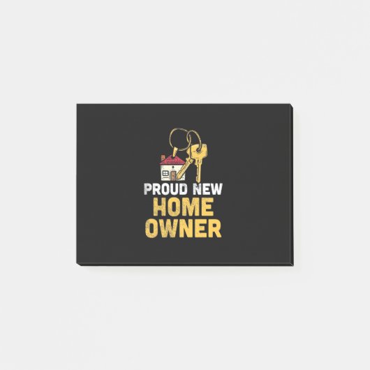 Proud New Zuhause Owner Post-it Klebezettel (Vorderseite)