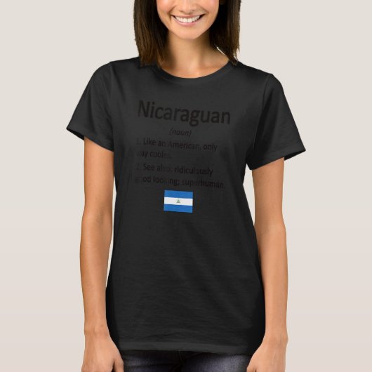 Proud Nicaraguan Definition Nicaragua Flagge Nicar T-Shirt (Vorderseite)