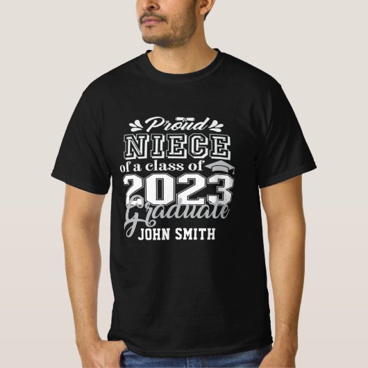 Proud NIECE einer Klasse von 2023 Hochschulabsolve T-Shirt (Vorderseite)