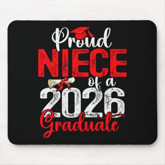Proud Niece Of A Cl Of 2026 Graduate Senior Gradua Mousepad (Vorne)