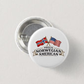 Proud Norwegian American Button (Vorne & Hinten)