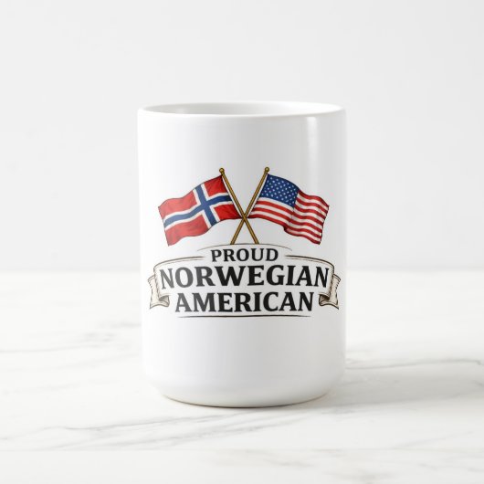 Proud Norwegian American Coffee Mug Kaffeetasse (Mittel)