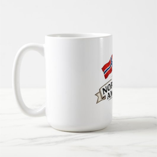 Proud Norwegian American Coffee Mug Kaffeetasse (Links)