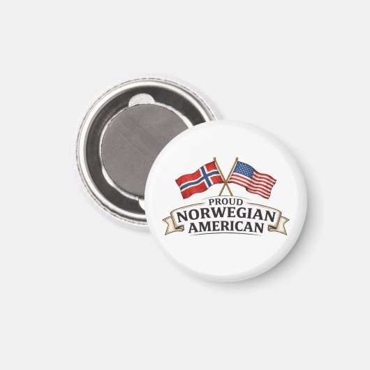 Proud Norwegian American Magnet (Vorderseite/Rückseite)