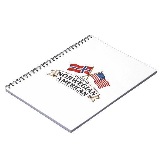 Proud Norwegian American Notebook Notizblock (Linke Seite)