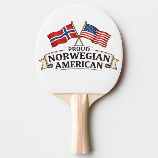 Proud Norwegian American Ping Pong Paddle Tischtennis Schläger (Vorderseite)