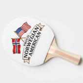 Proud Norwegian American Ping Pong Paddle Tischtennis Schläger (Seitenansicht)